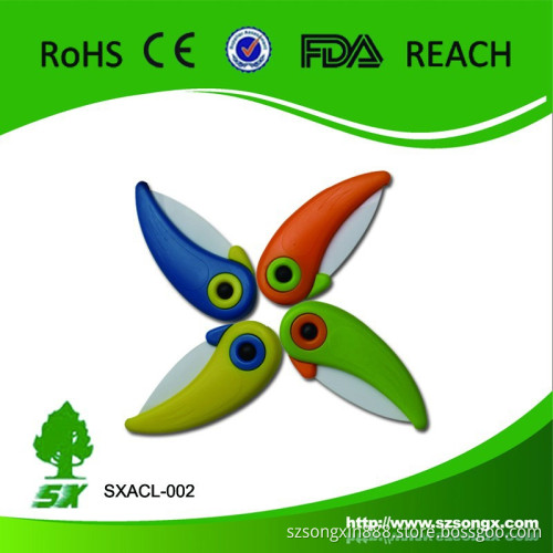 Ceramic folding knife,bird shape pocket knife,hot new products for 2015,ktichen knife for fruit and vegetable